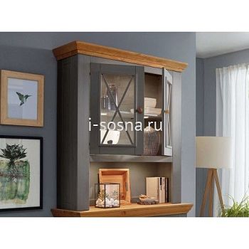 Надстройка для комода Форест Графит двухдверная