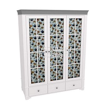 Шкаф 3-дверный со стеклянными дверями Бейли