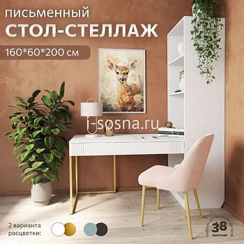 Стол со стеллажом Мишель