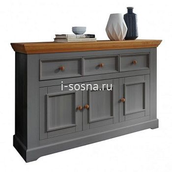 Комод буфета Форест Графит 3 двери и 3 ящика