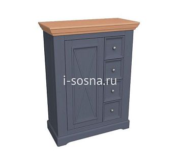 Комод Форест Графит 1 дверь и 4 ящика