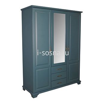 Шкаф 3-х ств. с ящ. и зеркалом Брусно