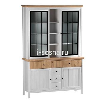 Буфет Сканди со стеклянными и глухими дверцами