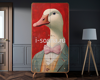 Шкаф 2 двери с ящиками Ellipse - EL15/print Гусь