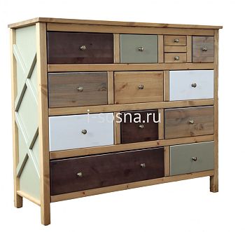 Комод Армо с разными 13 ящиками без направляющих