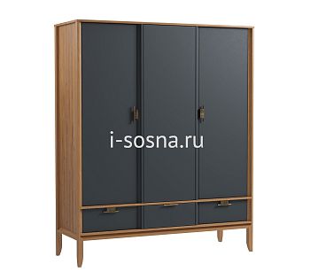 Шкаф трехдверный Бридж с глухими дверями