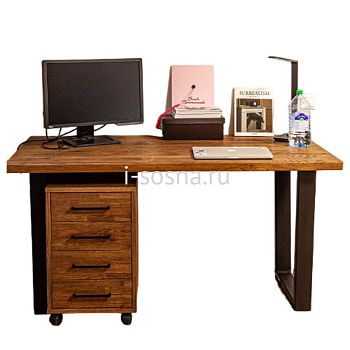 Тумба из дуба Коста Бланка для стола с металлическим основанием