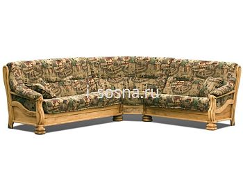 Угловой диван Цезарь ЗУ2 из массива сосны в гобелене
