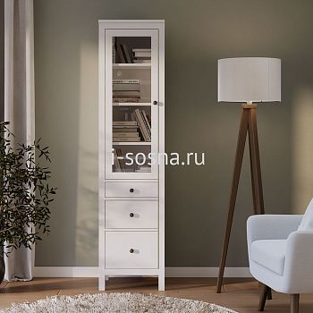 Шкаф-витрина с 3 ящиками Хемнэс HEMNES (малая)