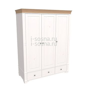 Шкаф 3х дверный Бейли с глухими дверями