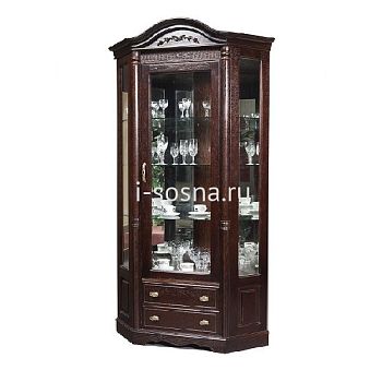 Шкаф-витрина угловая Паола 2115 БМ670