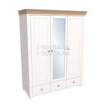 Шкаф 3х дверный Бейли с зеркалом