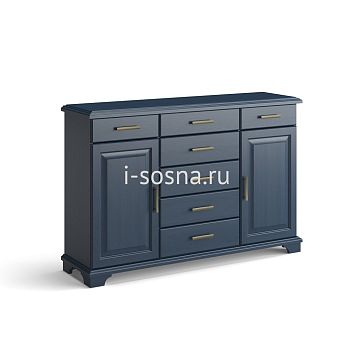 Тумба Брусно 2 двери 7 ящиков