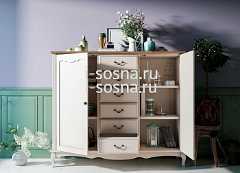 Комод Леонтина 6ящ и дверки ST9350