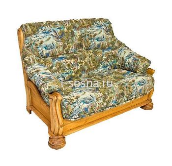Диван 2-х местный Цезарь из массива сосны в гобелене