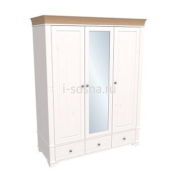 Шкаф 3х дверный Бейли с зеркалом