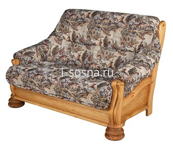 Диван-кровать 2-х местный Цезарь из массива сосны в гобелене