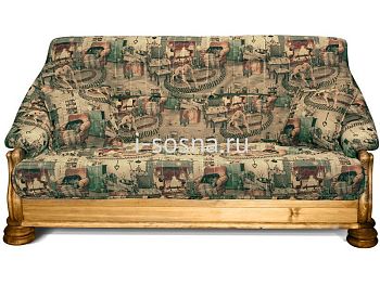 Диван 3-х местный Цезарь из массива сосны в гобелене
