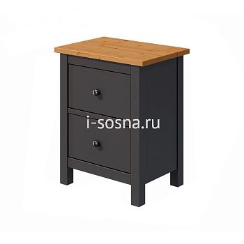 Тумба прикроватная с 2 ящиками Хемнэс HEMNES